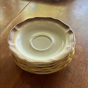 EUC Mikasa Vintage Whole Wheat Collection Tea Saucer Plate Set